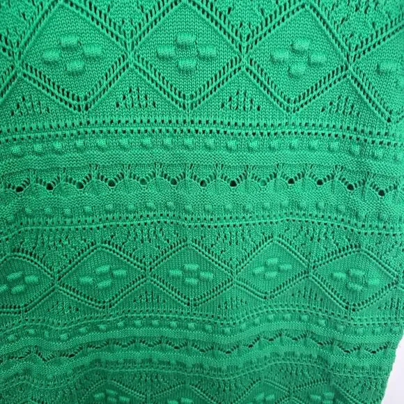 Boden Claudia Texture Knit Dress Highland Green Above Knee Short Sleeve 10R - Picture 9 of 9